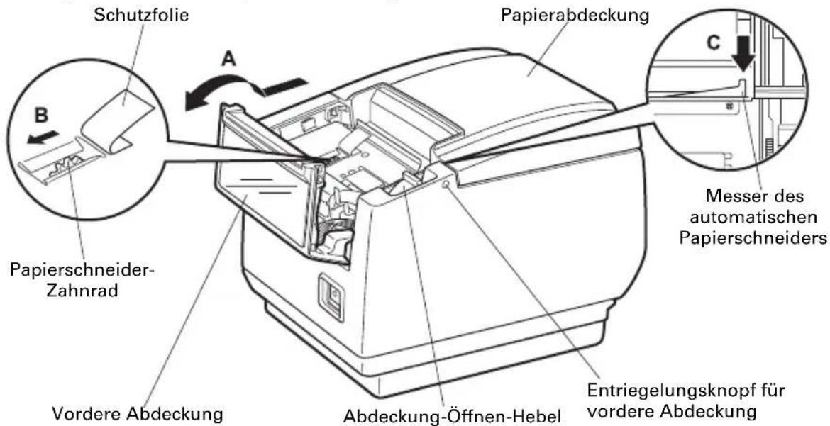 CITIZEN CTS801II - Beheben einer Cuttersperre (2) - 1