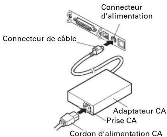 CITIZEN CTS801II - Branchement du cordon d'alimentation CA - 2