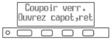CITIZEN CTS801II - Déverrouillage d'un verrou du système de découpe (1) - 1