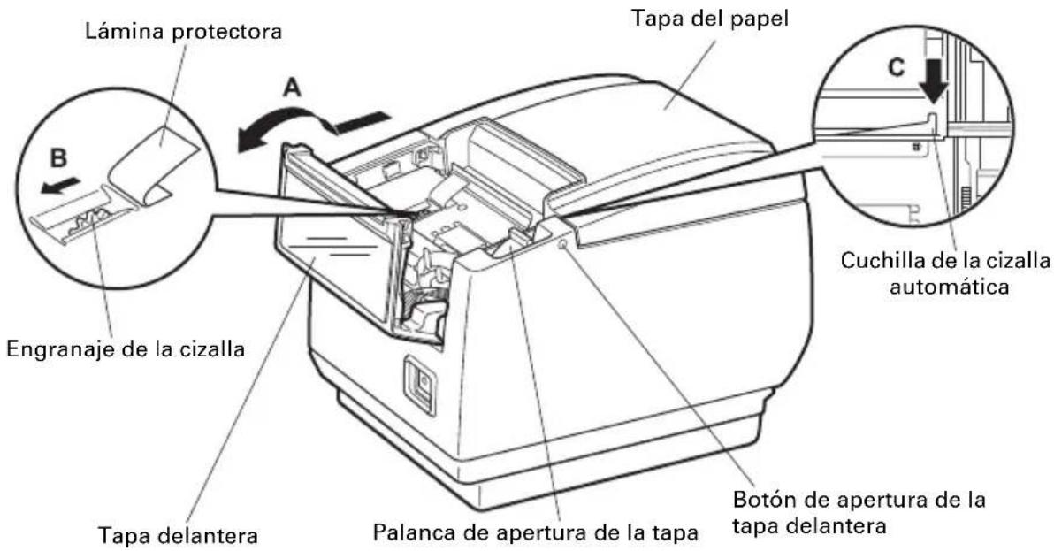 CITIZEN CTS801II - Desbloqueo de la cizalla (2) - 1