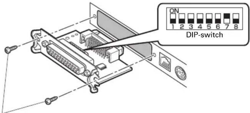 CITIZEN CTS801II - Configurazione del DIP-switch sulla scheda dell'interfaccia seriale - 1