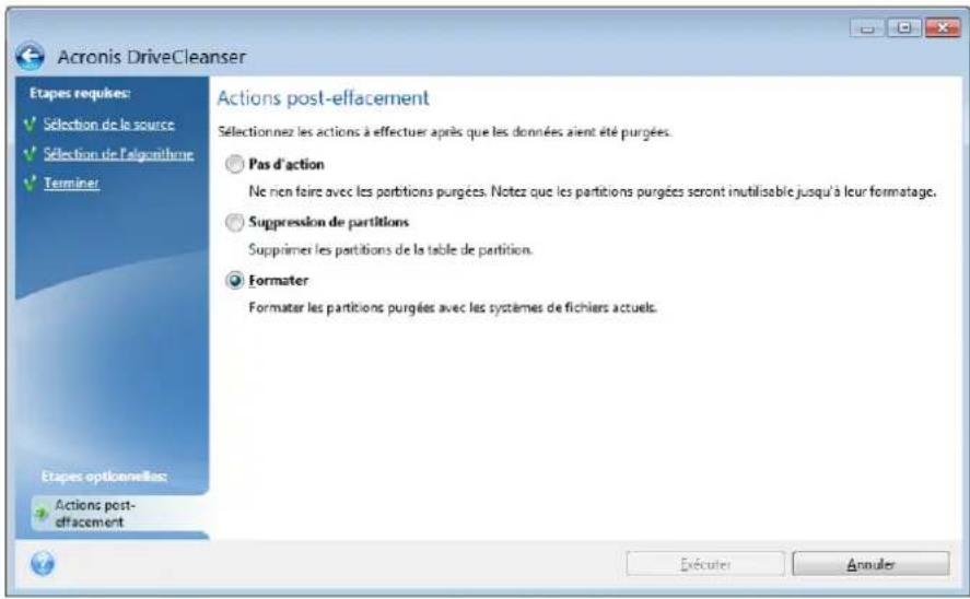ACRONIS True Image 2018 - Actions post-effacement - 1