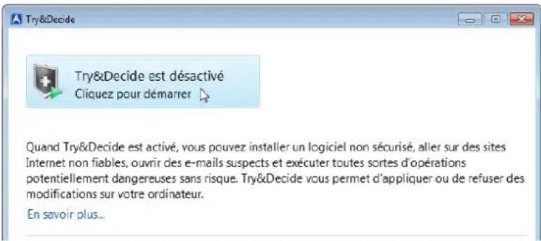 ACRONIS True Image 2018 - Utilisation de Try&amp;Decide - 1