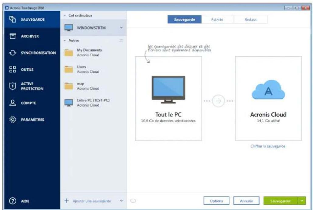 ACRONIS True Image 2018 - Comment créer une sauvegarde de PC entier - 1