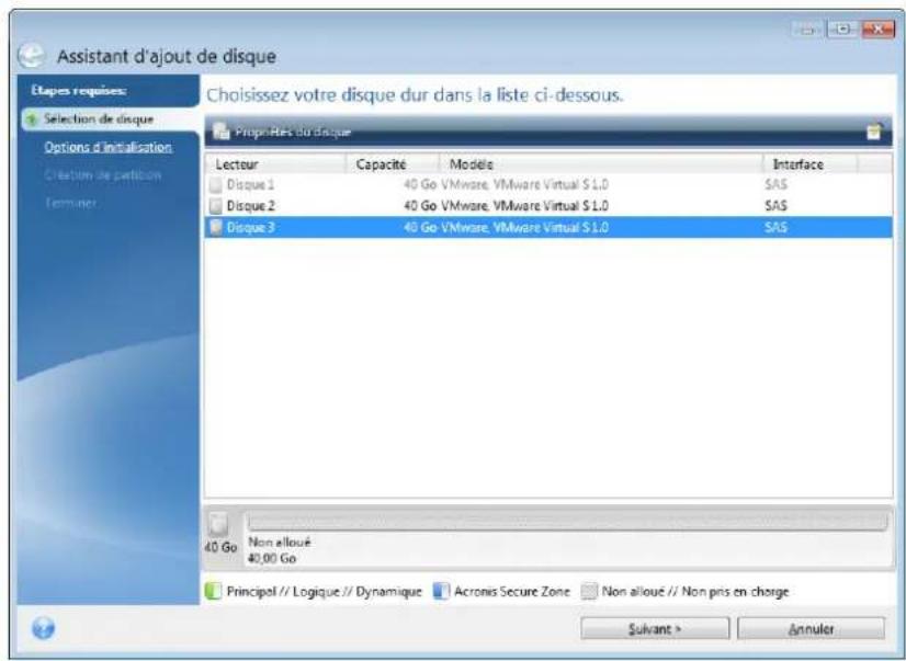 ACRONIS True Image 2018 - Sélection d'un disque dur - 1
