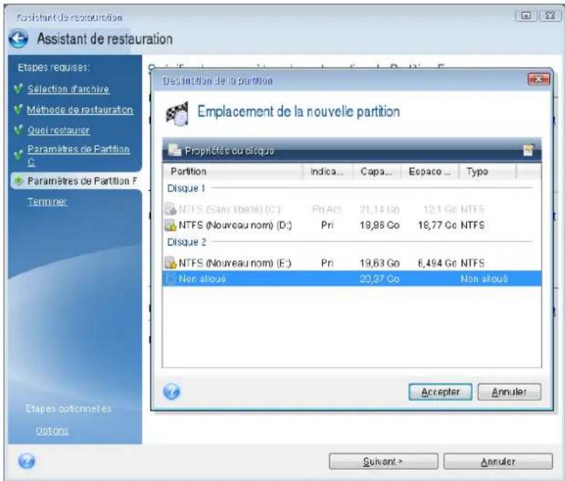 ACRONIS True Image 2018 - Pour restaurer votre système sur un nouveau disque : - 5