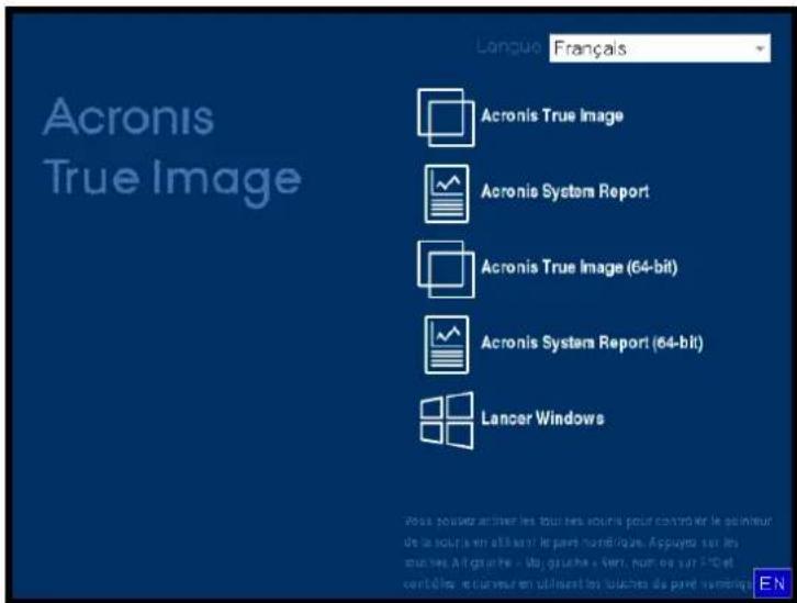 ACRONIS True Image 2018 - Pour tester le support de secours - 1