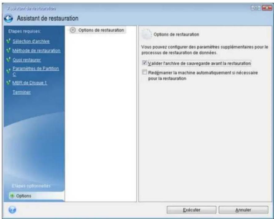 ACRONIS True Image 2018 - Préparation à la restauration - 1