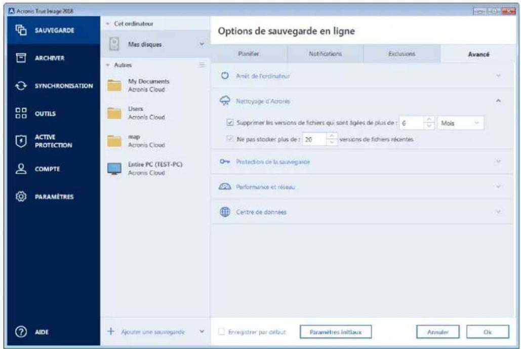 ACRONIS True Image 2018 - Nettoyage de acronis cloud - 1