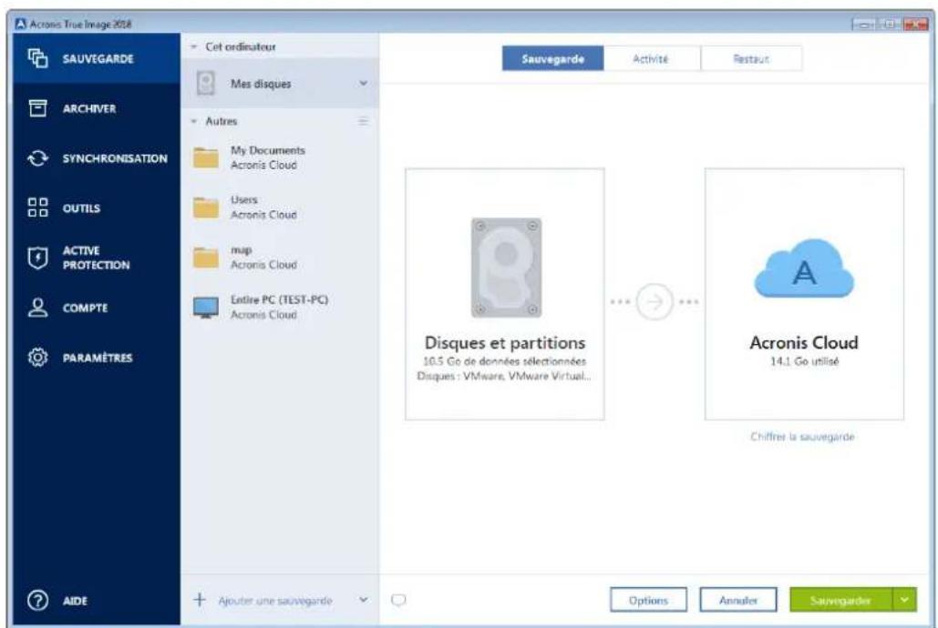 ACRONIS True Image 2018 - Pour sauvegarder des partitions ou des disques : - 1