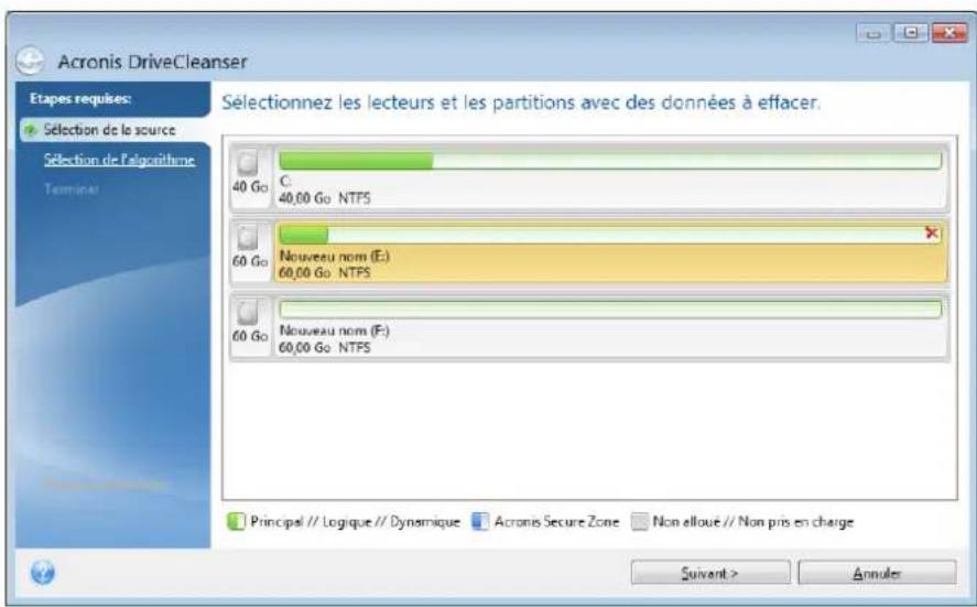 ACRONIS True Image 2018 - Sélection de la source - 1
