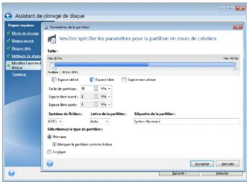 ACRONIS True Image 2018 - Pour modifier une partition : - 1