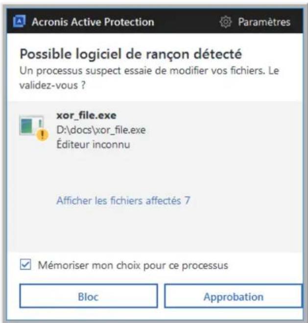 ACRONIS True Image 2018 - Zone de notification de la barre des tâches de windows - 1