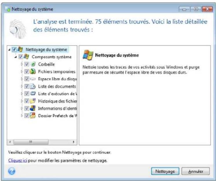 ACRONIS True Image 2018 - Nettoyage du système - 1