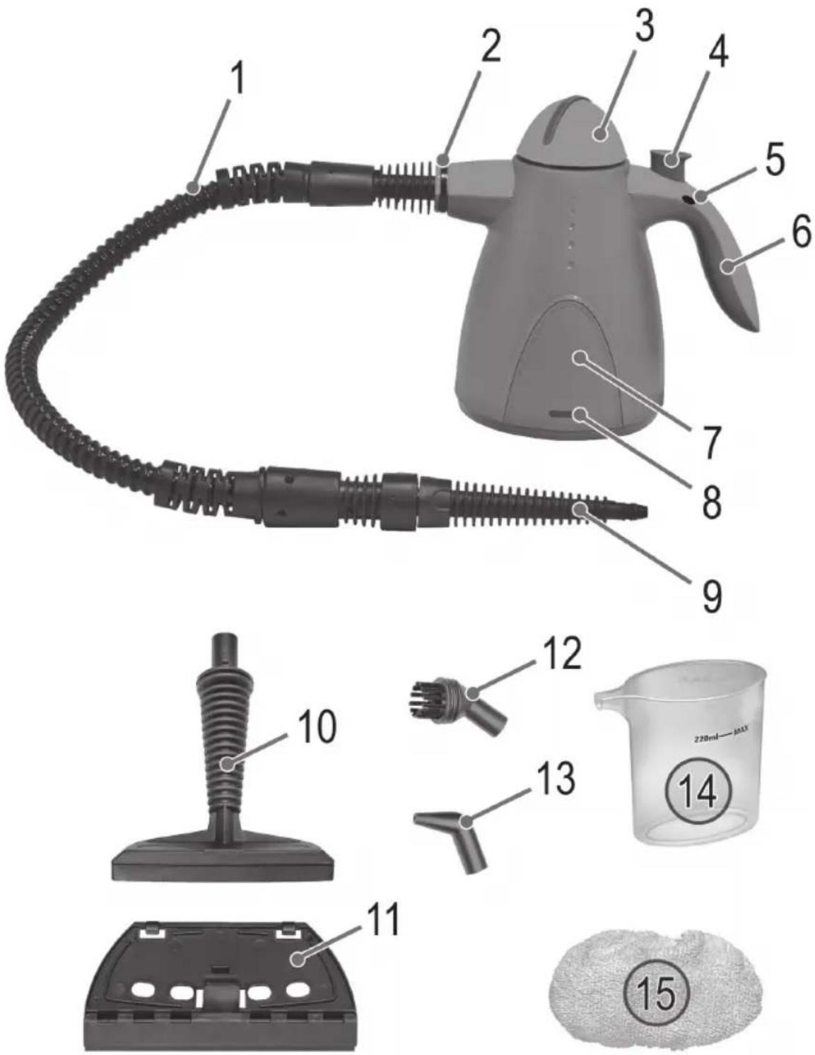 BOMANN DR 905 CB - Übersicht der Bedienelemente - 1