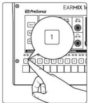 PRESONUS EarMix 16M - Création, modification ou identification d'un groupe : - 1