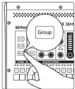 PRESONUS EarMix 16M - Création, modification ou identification d'un groupe : - 2