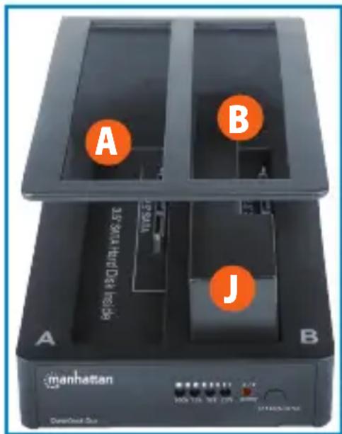 MANHATTAN QuickDock Duo 130479 - Clonage : copie d'un disque dur sans utiliser d'ordinateur - 1
