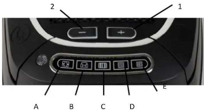 ROTEL Eco - Setting the suction power - 1
