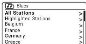 ROBERTS R100 - Sélection d'une station de radio par genre - 9