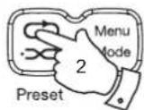 ROBERTS R100 - Rappel d'une préselection à l'aide du menu - 5