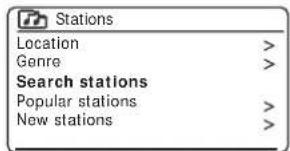 ROBERTS R100 - Recherche d'une station de radio par nom - 7