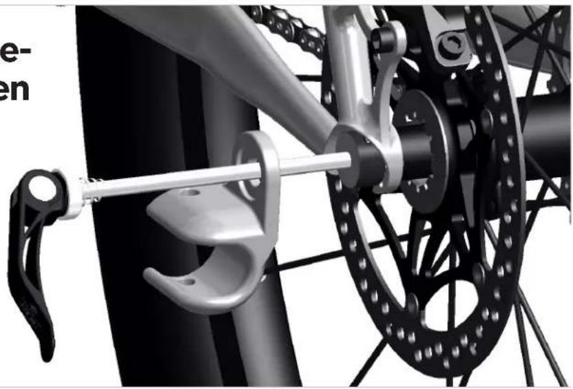THULE Coaster XT - >Adapter für verschiedene Rahmenformen oder Fahrräder mit integrierten Ständern: - 1
