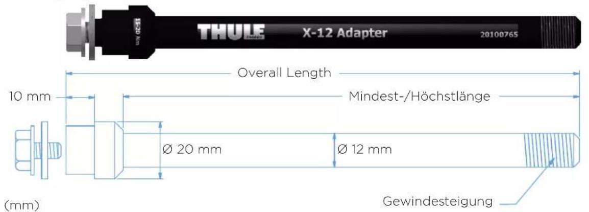 THULE Coaster XT - Beachten Sie folgende Informationen über ihre Steckachse: - 7