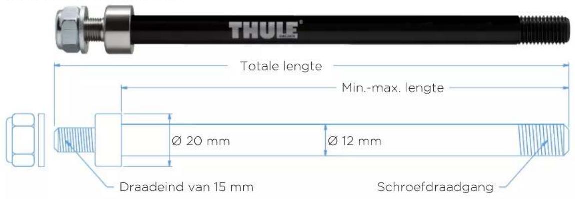 THULE Coaster XT - Let bij uw steekas op de volgende zaken: - 6