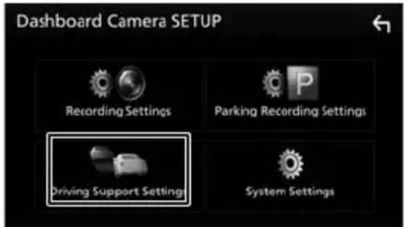 KENWOOD DRVN520 - Appuyez sur [Driving Support Settings]. - 1