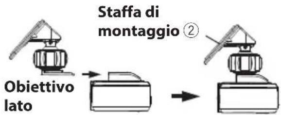 KENWOOD DRVN520 - Fissare il dispositivo alla staffa di montaggio (accessorio ②). - 1