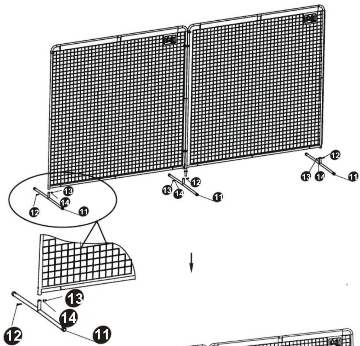 EXIT Backstop Net 600 - Step 7 / Schritt 7 / Stap 7 / Étape 7 / Trin 7 - 7
