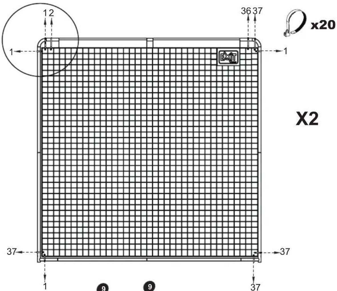 EXIT Backstop Net 600 - Garantien gelder ikke og/eller er ugyldig i fölgende tilfædle: - 24