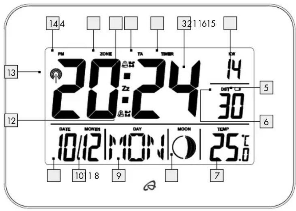 AURIOL HG02036A - RADIO-CONTROLLED LCD CLOCK - 1