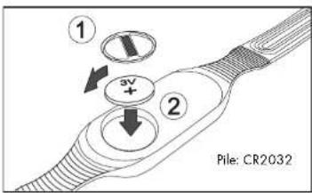 CRIVIT 1LD36043 - Insertion des piles dans la ceinture thoracique - 1