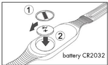 CRIVIT 1LD36043 - Inserting the batteries into the chest belt - 1