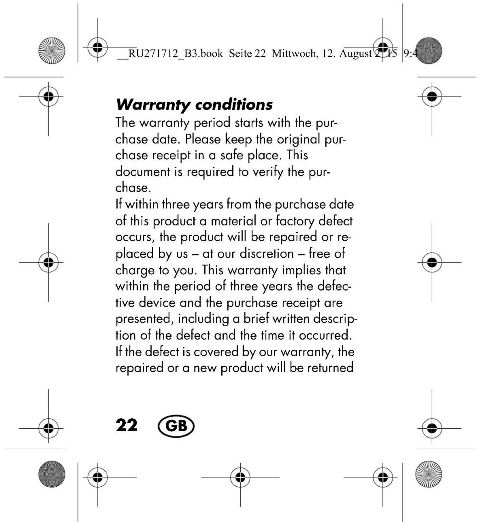 SILVERCREST SKA 10 A1 - Warranty of HOYER Handel GmbH - 8