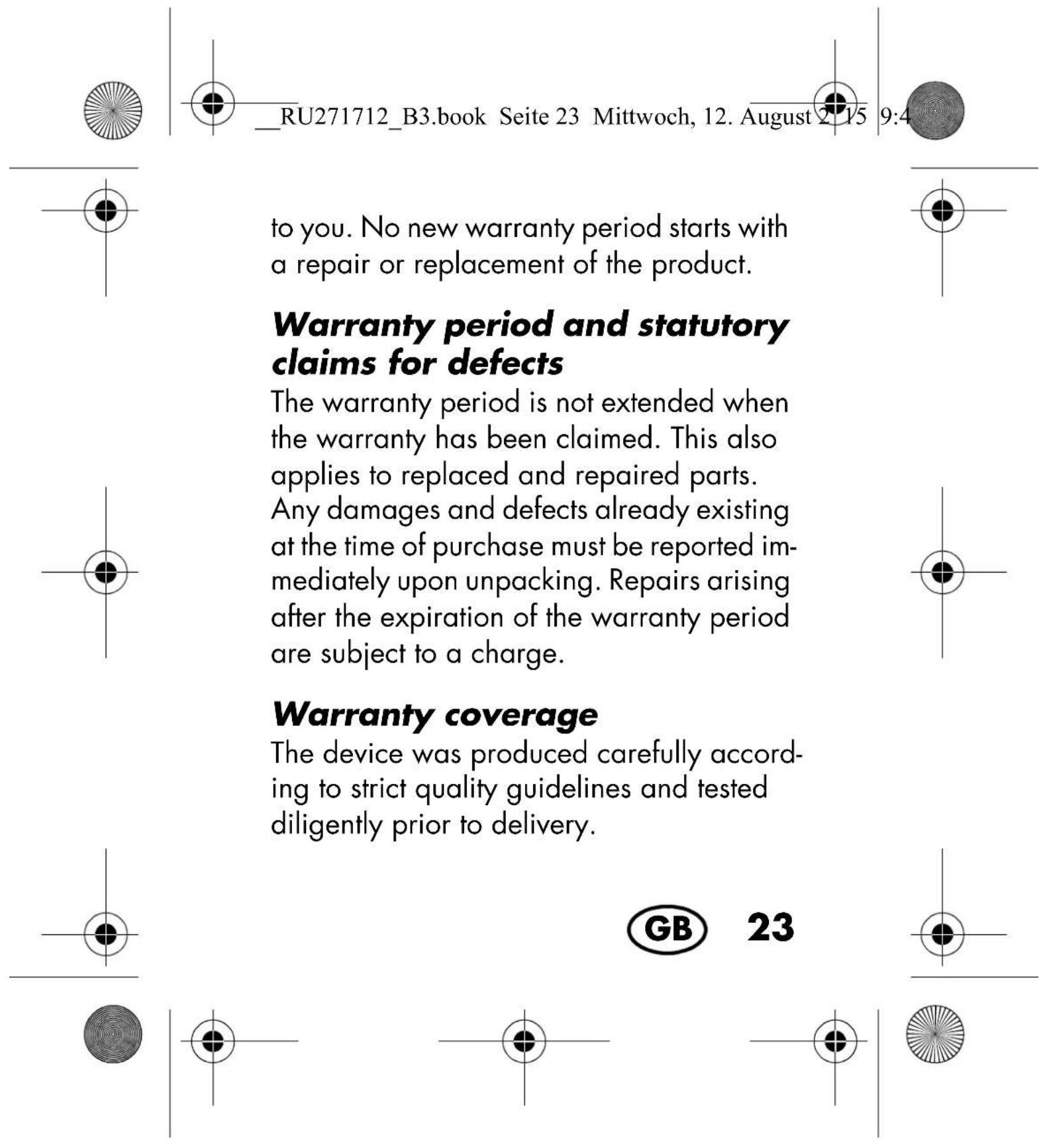 SILVERCREST SKA 10 A1 - Warranty of HOYER Handel GmbH - 9