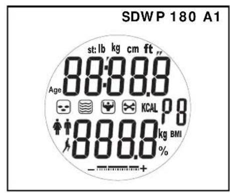 SILVERCREST SDWP 180 A1+ B1 - Weergaven op het display - 1