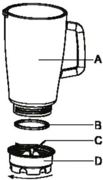 SILVERCREST SSM 550 E1 - Disassembling the blender jug - 1