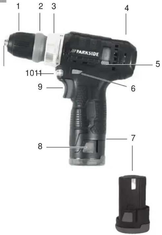 PARKSIDE PBSA 12 B1 - CORDLESS DRILL - 1