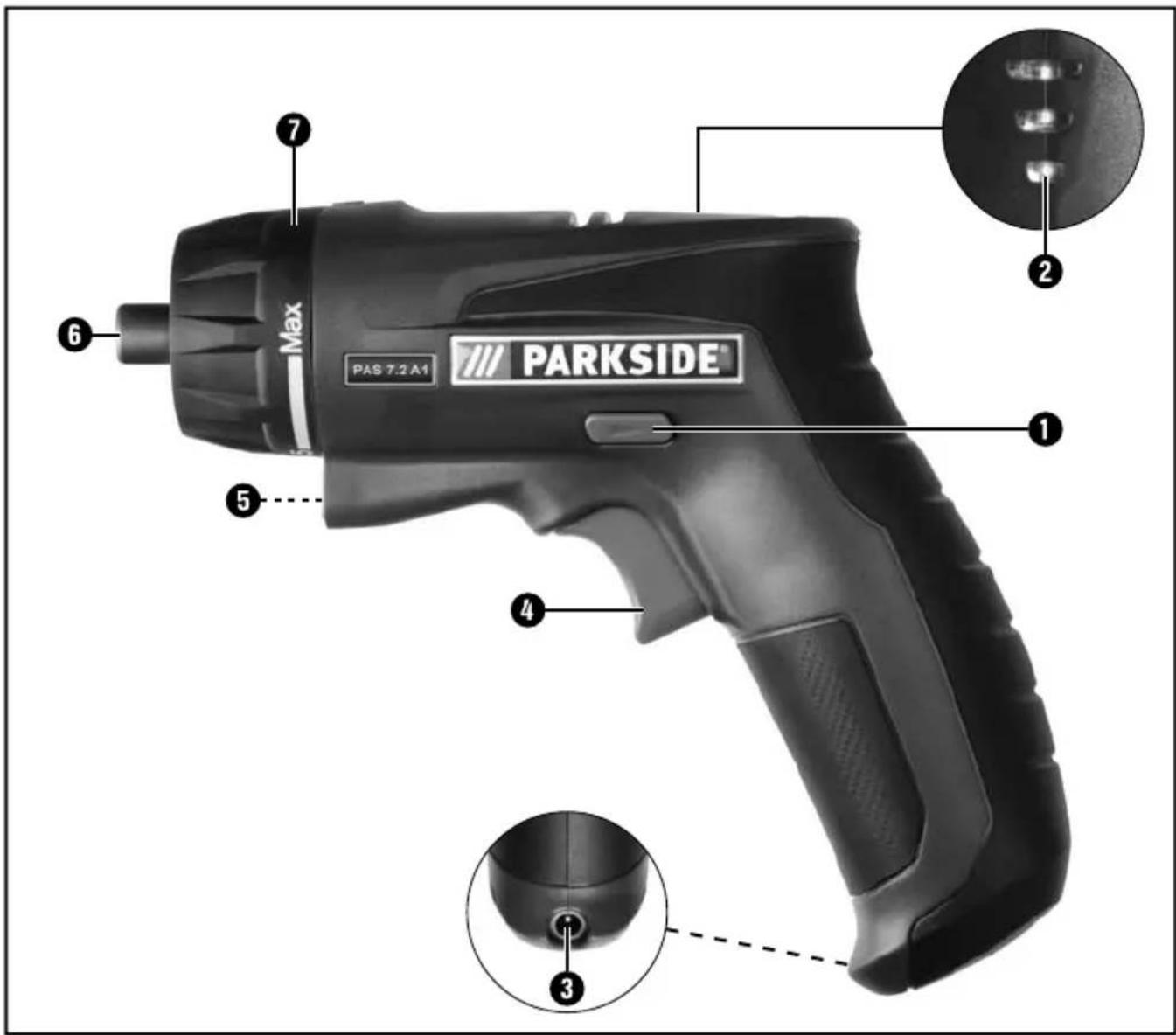PARKSIDE PAS 7.2 A1 - AKKU-SCHRAUBER - 1