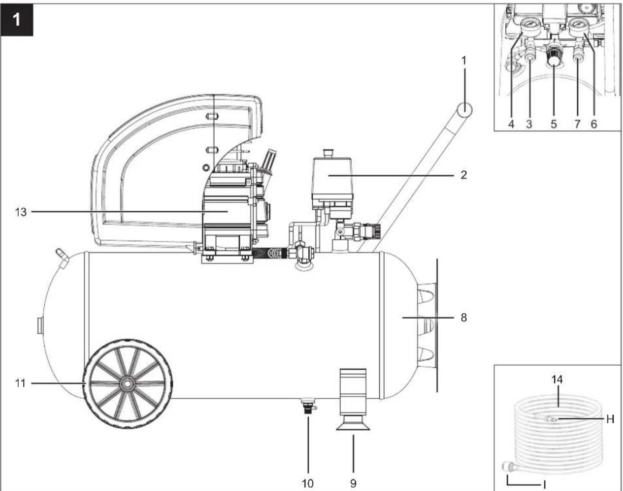 PARKSIDE PKO 500 A1 - COMPRESSOR PKO 500 A1 - 1