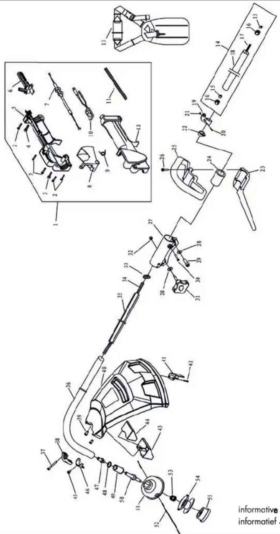 FLORABEST BL FBS 25 A1 - Explosionszeichnung · Exploded Drawing   Vue éclatée · Explosietekening - 1