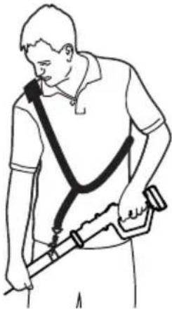 FLORABEST FALHS 18 A1 - Schultergurt befestigen / montieren - 1