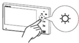 Aiphone JO1FD - Réglage de la luminosité de l'écran - 1