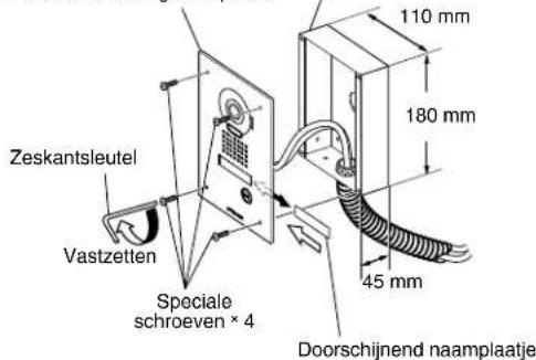 Aiphone JPDVF - De doorschijnende naamplaatjes insteken - 3