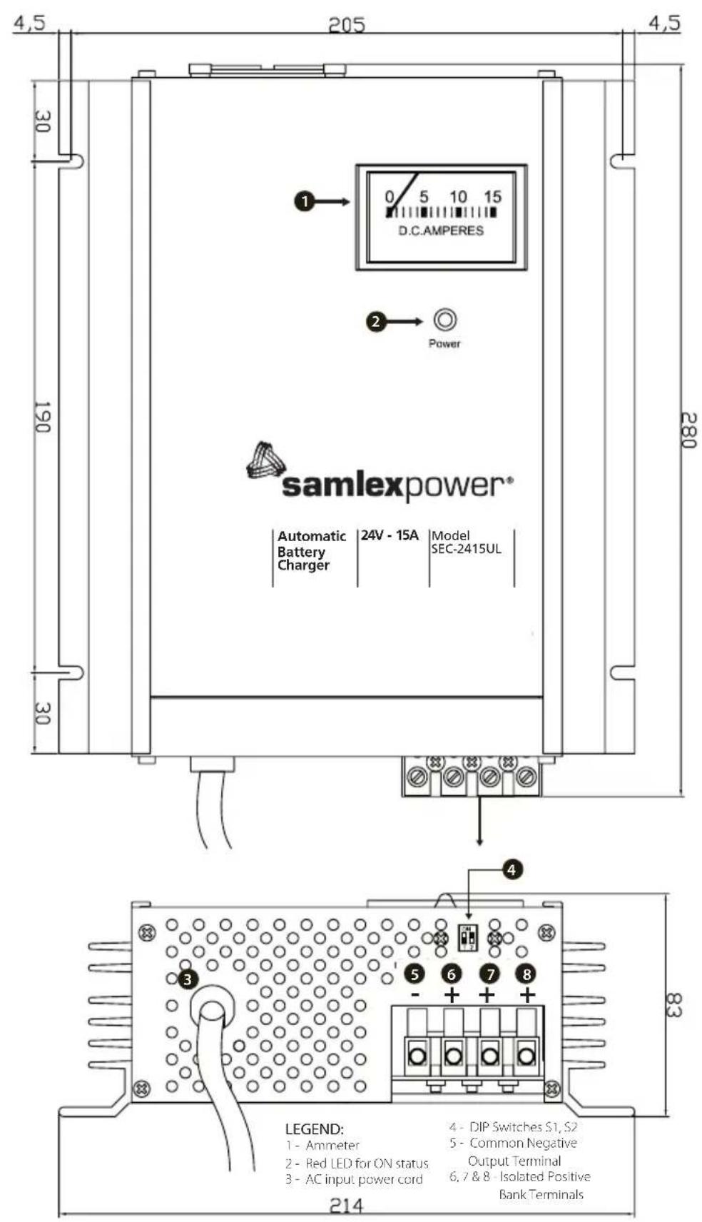 Samlex SEC2415UL - SECTION 2 | Layout - 1