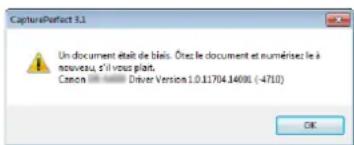 CANON imageFORMULA DRM260 - Lorsqu'un document incliné est détecté - 2