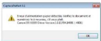CANON imageFORMULA DRM260 - Marche à suivre en cas de détection d'une erreur d'alimentation - 2